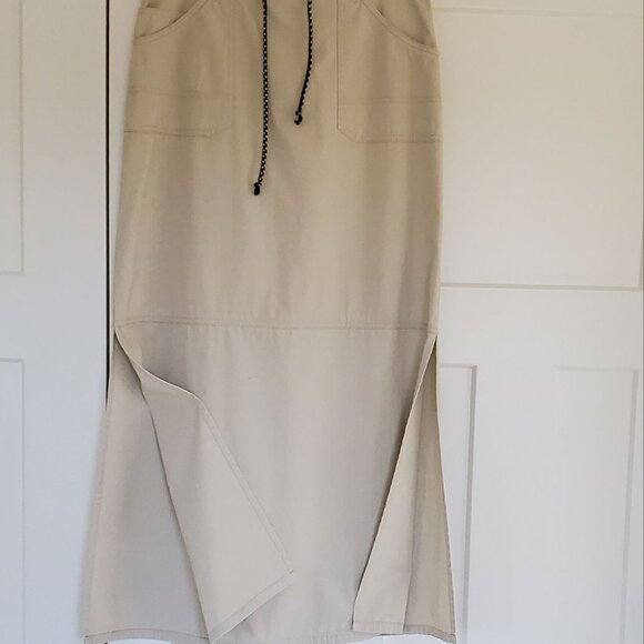 Blue Asphalt Denim Pencil Cream Color Skirt. Size M - Picture 6 of 7